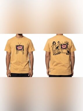 Icecream x Billionaire Boys Club TV Party Graphic Tee Tan Size Medium